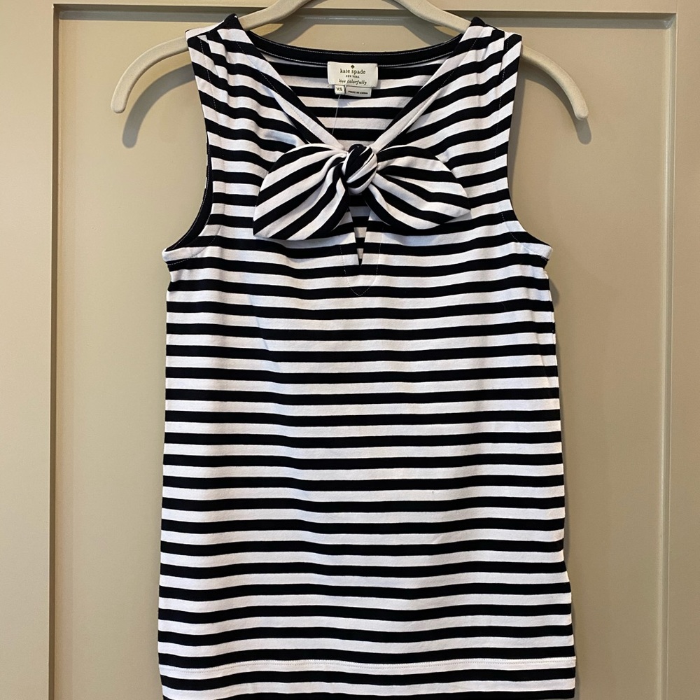 Black and white stripped Kate spade top